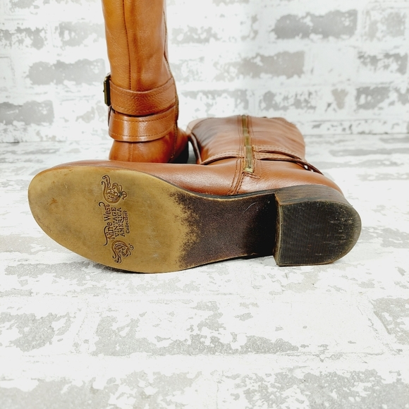 Nine West American Heritage Collection Sassy Fran Cognac Brown Riding Boots I728 - Picture 8 of 16